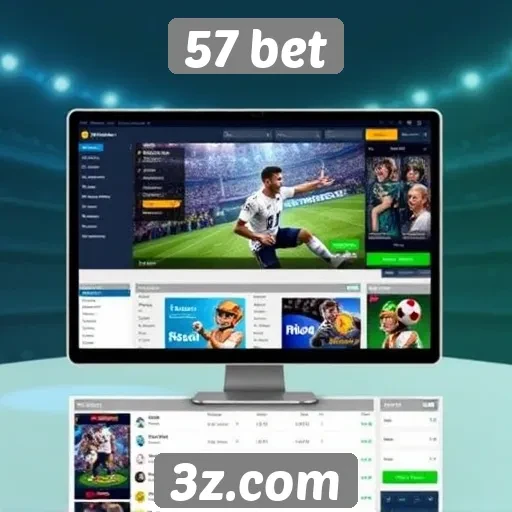 Interface do usuário do site 57 bet